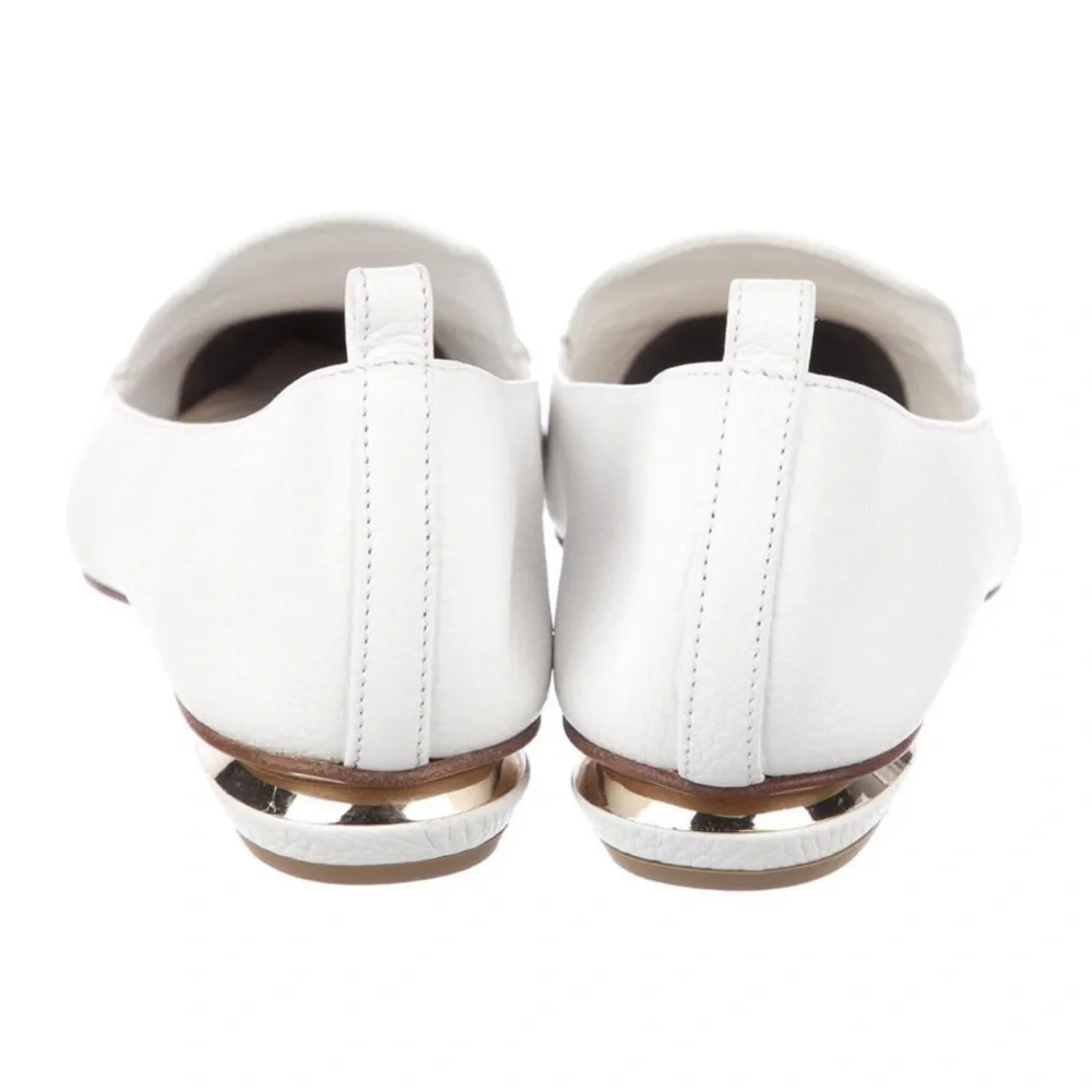 PRISTINE CONDITION BNIB Nicholas Kirkwood Beya White Loafers Leather Flats 41 11 - Picture 5 of 6
